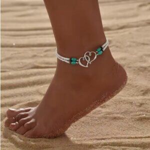 Bohemia Two-Layered Beaded Anklet NEW